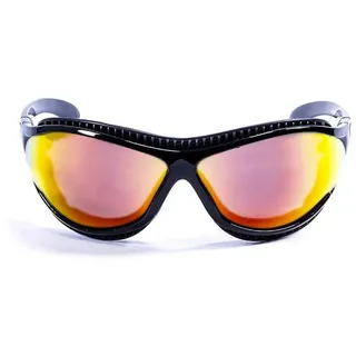 Ocean Sunglasses Tierra De Fuego Polarisierte Sonnenbrille - Shiny Black Revo - One Size