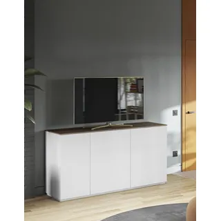 TemaHome Sideboard »Join«, Kommode mit viel Stauraum, Breite 160 cm TemaHome weiss/nussbaumfurnier