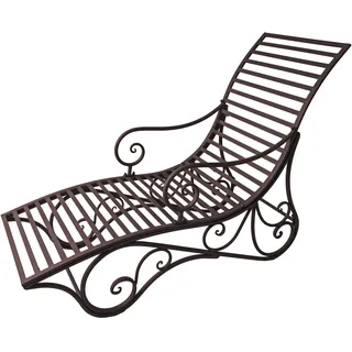 Garden Pleasure KUWA Sonnenliege 200 x 55 x 101 cm Schwarz