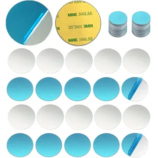EnixwH 100 Stück 20×0,3 MM Metallplättchen Selbstklebend, Metallplatte für Magnete, Haftgrund für Magnete, Metallplättchen, Selbstklebend für Magnetischen Telefonhalter