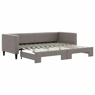 vidaXL Tagesbett Ausziehbar Taupe 80x200 cm Stoff - Taupe