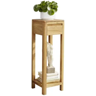 Livetastic Blumensäule , Eichefarben , Holz , Wildeiche , vollmassiv , 30x90x30 cm , Wohnzimmer, Wohnzimmertische, Blumenständer, Sonstige Blumenständer