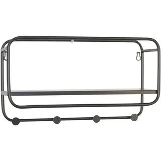Wandregal, schwarz, B:45cm H:25cm T:15cm, Metall, HOFMANN LIVING AND MORE, Regale, Wandregal