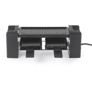 Giles & Posner Mini Raclette Grill – 2-Personen-Grillgerät, 2 Spatel inklusive, Käse-Schmelzpfännchen, antihaftbeschichtete Grillplatte, Betriebskontrollleuchte, für drinnen, kompakt, 400 W