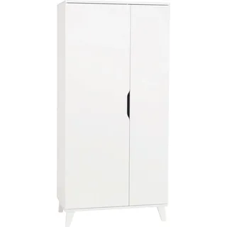 Home affaire Kleiderschrank »MICHA, Kinderschrank, Füße aus Massivholz« B/H/T ca. 95/200/52cm, viel Stauraum durch extra viele Einlegeböden, weiß