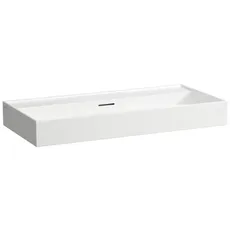 Laufen Kartell Aufsatzwaschtisch, ohne Hahnloch, mit Überlauf, 1000x460mm, H816337, Farbe: Grau matt