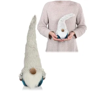 com-four® Premium Weihnachts-Wichtel für die Weihnachtsdeko - skandinavische Figur als Dekoartikel - schwedischer Gnom-Aufsteller als Tischdeko - Sammlerfigur - Santa Claus mit Styroporkörper