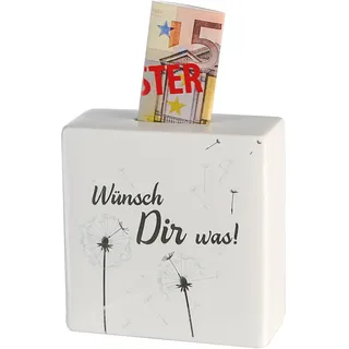 Casablanca Spardose Wunscherfüller – Sparschwein 18. Geburtstag Mädchen Trinkgeldkasse Geld sparen Spartopf Money Box – Porzellan 10 x 4 x Höhe 10 cm