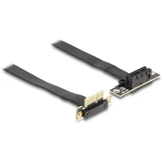 DeLock Riser Karte PCI Express x1 Stecker 90° gewinkelt zu x1 Slot 90° gewinkelt mit Kabel 30 cm,