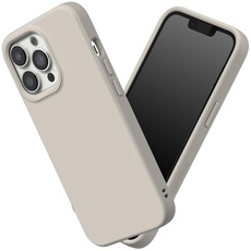 RhinoShield Case kompatibel mit [iPhone 13 Pro Max] | SolidSuit - Stoßdämpfende & schlanke Schutzhülle mit Premium Finish - 3.5 Meter Fallschutz - Sandbeige