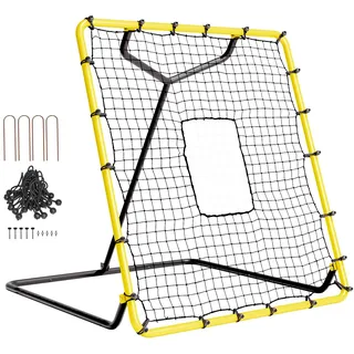 Vevor Baseball- und Softball-Rebounder-Netz, 4 x 4,5 Fuß PitchBack-Baseballnest für Pitching- und Fielding-Training, Pitch Return Trainer Rebound-Netz mit Pitching-Ziel, 4 einstellbare Winkel