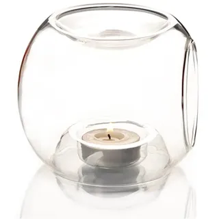 Klarglas Teelichthalter, Duftlampe für ätherische Öle, Aromatherapie, Wachs, Kerze, Tarte, Brenner, Diffusor, Aroma, Kerzenwärmer, Dekoration