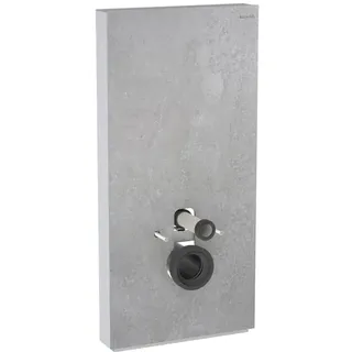 Geberit Monolith Sanitärmodul für Wand-WC, 101cm, Wasseranschluss seitlich, mit Anschlussstutzen, 131.022.JV.5, Farbe: Steinzeug Betonoptik / Aluminium