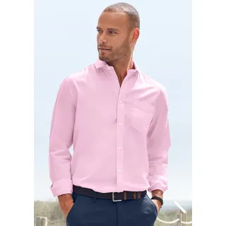 H.I.S Langarmhemd ", Oxforthemd mit Kentkragen, langarm" Oxford-Qualität aus reiner Baumwolle, Regular-fit, rosa