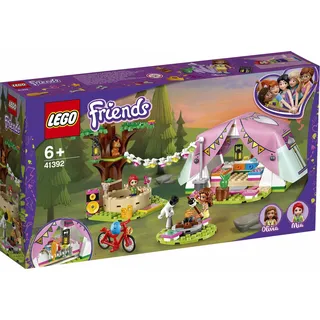 LEGO 41392 Friends Camping in Heartlake City Set mit Mini Puppen Olivia & Mia und Zelt, Spielzeug ab 6 Jahren für Mädchen und Jungen - Beige