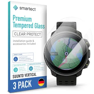 smartect Schutzglas [3 Stück, Klar] kompatibel mit Suunto Vertical, HD Schutzfolie Anti-Kratzer, Blasenfrei, 9H Härte, 0.3 mm Ultra-klar, Ultrabeständig