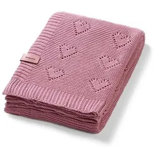 Babyono Naturbabydecke Herzen 100% Bambus - Pink - One Size