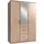 Drehtürenschrank Click 135 x 199 x 58 cm Braun/Beige