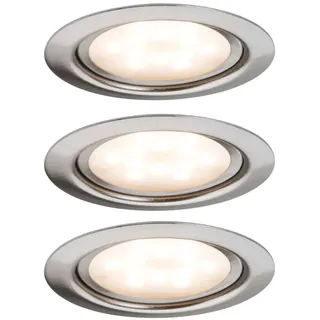 Paulmann Möbeleinbauleuchte 3er Set rund silber