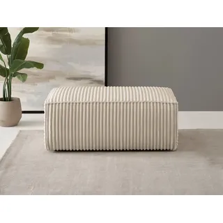 OTTO home Hocker FINNLEY Cord 102 x 42 x 69 cm Beige