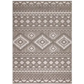 Carpet City Outdoorteppich Santorini 435, 3D-Effekt, Boho-Look« rechteckig 5 mm Höhe Wetterfest & UV-beständig für Terrasse, Balkon, Küche, Flur,