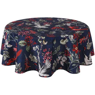 Qualitäts Tischdecke Tischtuch Textil Rund 180 cm, Schmutzabweisend Lotuseffekt Wasserabweisend Tischwäsche Fleckschutz