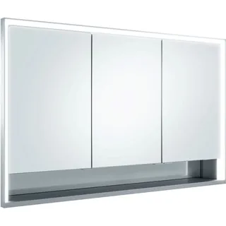 KEUCO Royal Lumos Spiegelschrank Wandeinbau 3-türig, kurze Tür, offenes Ablagefach, 1200mm, 14335171301, Ausführung: ohne Dali Steuerung