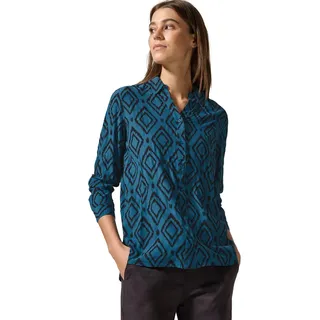 CECIL Damen B345132 Bedruckte Longbluse, Celestial Aqua Blue, XXL EU