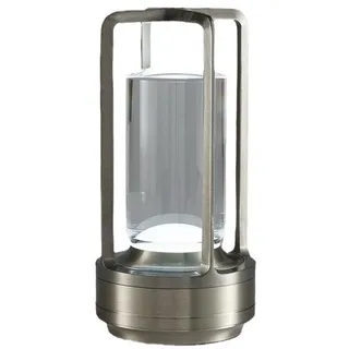 LED-Tischlampe, oplaadbare Kristalllampe, USB-C-Ladefunktion, Touchdimmer, Tischlampe für Wohnzimmer, Esszimmer, Schlafzimmer, Bar, Silberfarbe. - Schwarz