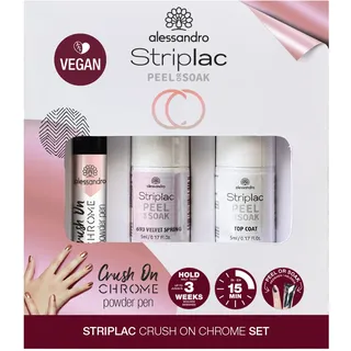 Alessandro Striplac Peel or Soak Rosé Crush On Chrome Set– Perfekte Nägel in 15 Minuten