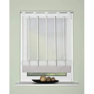 HOME WOHNIDEEN Schlaufenrollo LÄNGSSTREIFEN, grau 140 x 100