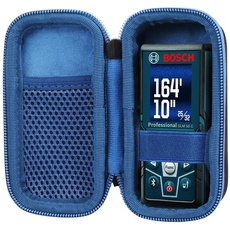 co2CREA Hart Tasche für Bosch Professional Laser Entfernungsmesser GLM 40 /GLM 50 C /GLM165-10 /Bosch Blaze Pro GLM165-40(Nur Hülle) (Schwarz/Blau)