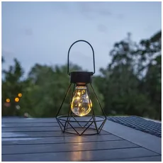Bild von LED-Solar-Dekolaterne Eddy mit Käfig-Schirm