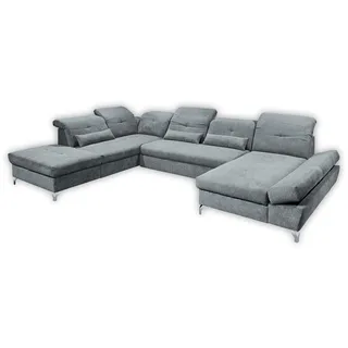 ed exciting design Wohnlandschaft Polyester 3-Sitzer Grau