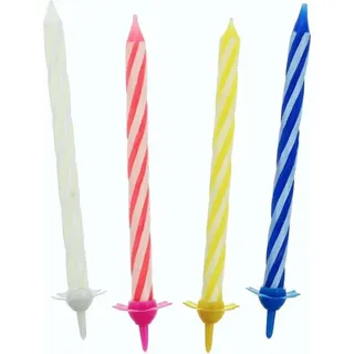 Geburtstagstortenkerzen 24/24 24 Stk - Gold, Rosa, Blau, Weiß
