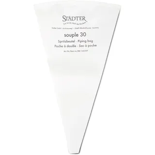 Städter 243309 Spritzbeutel Souple, Spezialgewebe, weiß, 30 x 10 x 30 cm