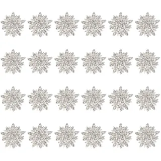 Milisten Weihnachtsmotiv Schneeflocken Deko 20 Stück Legierung Diy Schmuckzubehör 1.18X1.18X0.20 Zoll Für Weihnachtsbaum Tischdeko Und Festliche Bastelarbeiten
