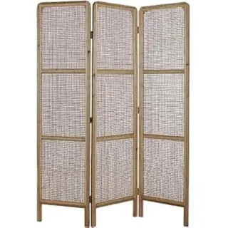 Paravent mit 3 Blättern, natürliches Rattan, Braun, 135 x 2 x 180 cm
