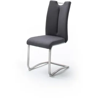 MCA Furniture Schwingstuhl Polyester grau 2er Set