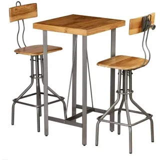 vidaXL Bar-Set 3-tlg. Recyceltes Massivholz Teak