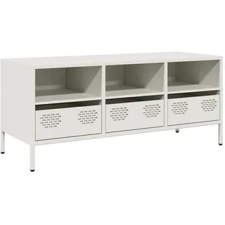 vidaXL TV-Schrank Weiß 101,5x39x43,5 cm Kaltgewalzter Stahl