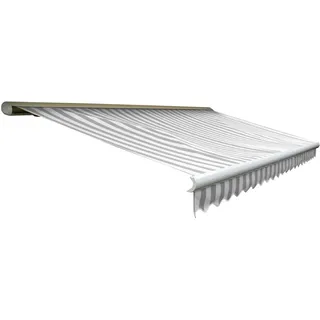 MCW Kassetten-Markise H124 5 x 3 m grau/weiß