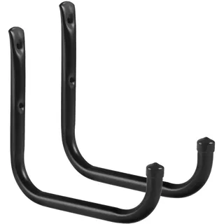 Maclean Brackets Maclean 2er Set Wandhalterung | Halterung für Reifen, Räder, Leitern & Fahrräder | Stahlkonstruktion mit Gummierung | Bis 22 kg Belastbarkeit | Platzsparende Aufbewahrung (Höhe 18 cm, Länge 20 cm)