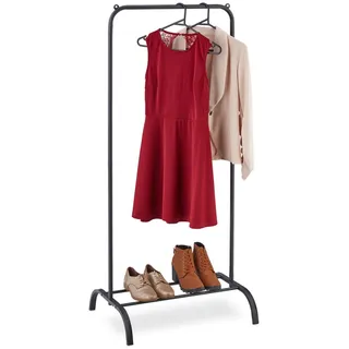 Relaxdays Kleiderständer , Schwarz , Metall , 60x144x44 cm , Garderobe, Garderobenständer