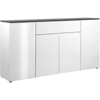 Livetastic Sideboard Weiß Hochglanz - 177.5x92x40 cm