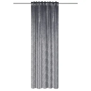 HOME WOHNIDEEN Gardine »SUELA« Multifunktionsband 1 Stk. tlg. THERMOSCHAL, SUEDE, Foliendruck, grau