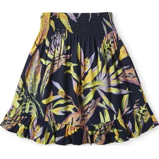 O'Neill Lilia Smocked Skirt black tropical flower (39033) 164