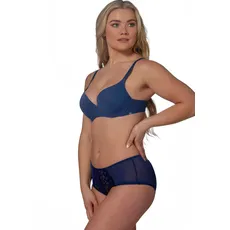 After Eden D-cup & up High-Waist-Slip »BO«, mit Spitzen-Details, blau