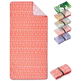 Fit-Flip Strandtuch XXL - Mikrofaser Badetuch - Strandtücher leicht und schnelltrocknend - 100% recyceltes Mikrofaser Handtuch - Strandhandtuch zum Baden (Tepee 160x90cm)