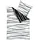 MOTION gestreift Schwarz/Weiß 200 x 200 cm + 2 x 80 x 80 cm
